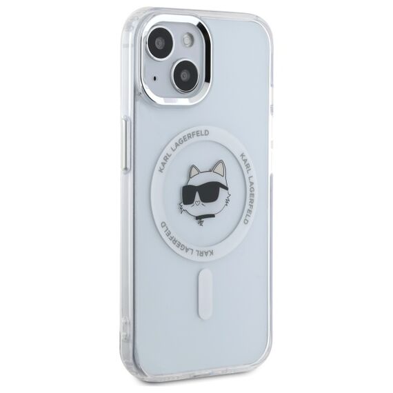 Karl Lagerfeld IML Metal Choupette Head MagSafe iPhone 15 Plus Case - White - Uncategorized Cases (2) - Cases - Techbox
