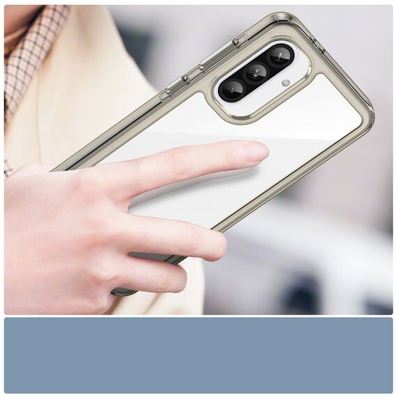 Outer Space Case for Samsung Galaxy A26 Cover with Flexible Frame - Semi-Transparent, Black | Techbox