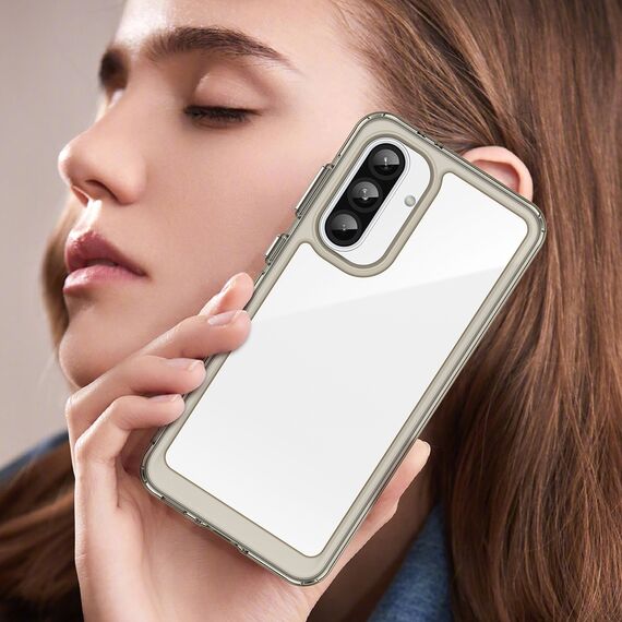Outer Space Case for Samsung Galaxy A26 Cover with Flexible Frame - Semi-Transparent, Black | Techbox