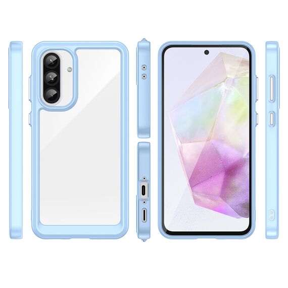 Outer Space Case for Samsung Galaxy A56 Cover with Flexible Frame - Blue | Techbox