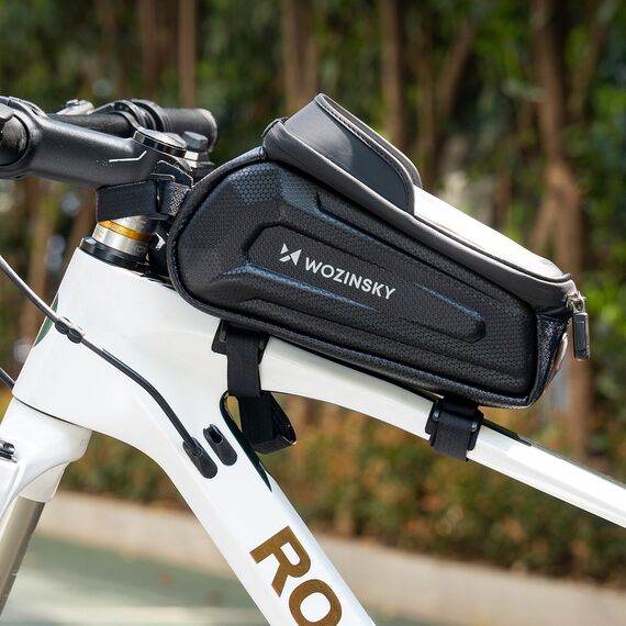 Wozinsky bicycle bag for the frame, armored, with a phone pocket, 1.7 l - black - Smartphone Holders - Smartphones - Techbox