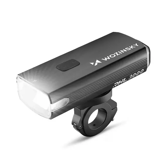 Wozinsky Front Bike Light + USB-C Cable (3000 lm) - Black - Smartphone Holders - Smartphones - Techbox