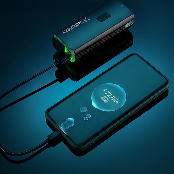 Wozinsky Front Bike Light + USB-C Cable (3000 lm) - Black - Smartphone Holders - Smartphones - Techbox