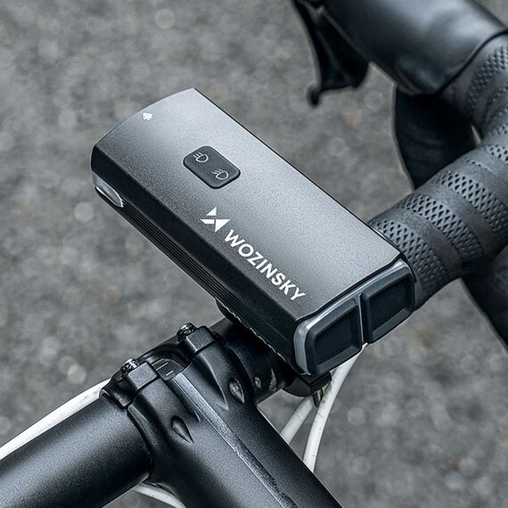 Wozinsky Front Bike Light + USB-C Cable (3000 lm) - Black - Smartphone Holders - Smartphones - Techbox