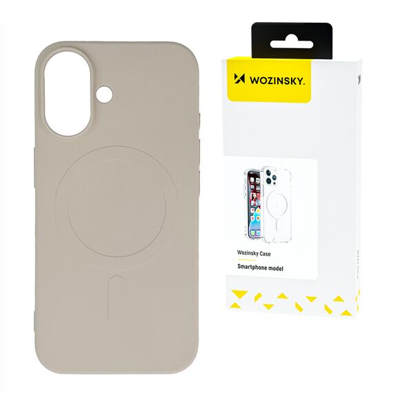 Wozinsky Silicone Case MagSafe Compatible for Samsung Galaxy S24 FE - Beige - Samsung Cases - Cases - Techbox