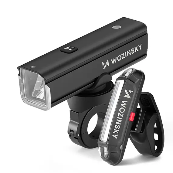 Wozinsky WSBLB3 Front (1000 lm) and Rear USB-C Bike Light Set - Black - Smartphone Holders - Smartphones - Techbox