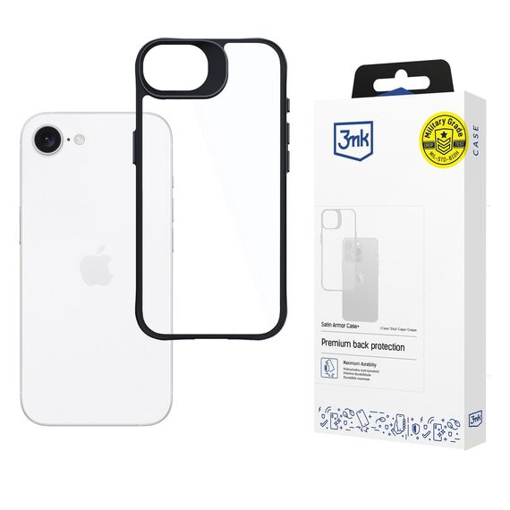 3mk Satin Armor Case+ for Apple iPhone 16e / SE 4 - transparent | Techbox