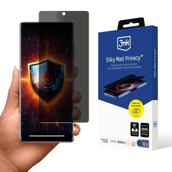 3mk Silky Matt Privacy Privacy Screen Protector for Motorola Edge 50 Fusion