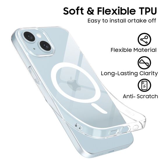 Tech-Protect FlexAir MagSafe iPhone 15 Case - Clear | Techbox