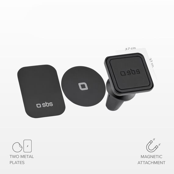 Magnetic smartphone holder SBS TESUPMAGLCLIP - black - Smartphone Holders - Smartphones - Techbox