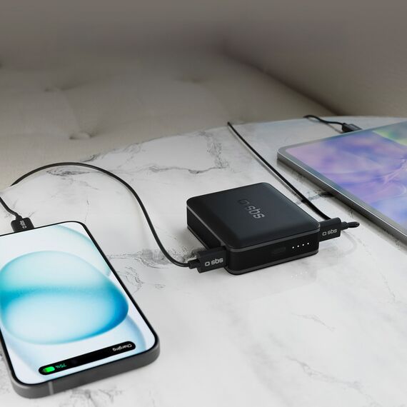 Powerbank SBS TEBB10000HDPD20K 10000 mAh with Power Delivery - black - Powerbanks - Smartphone Chargers - Techbox