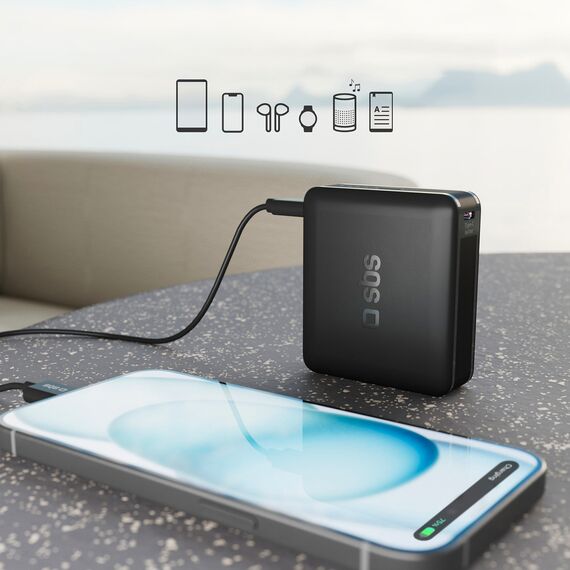Powerbank SBS TEBB10000HDPD20K 10000 mAh with Power Delivery - black - Powerbanks - Smartphone Chargers - Techbox
