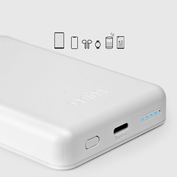 Powerbank SBS TEBB5000MAG1CW 5000 mAh USB-C, MagSafe compatible - white - Powerbanks - Smartphone Chargers - Techbox