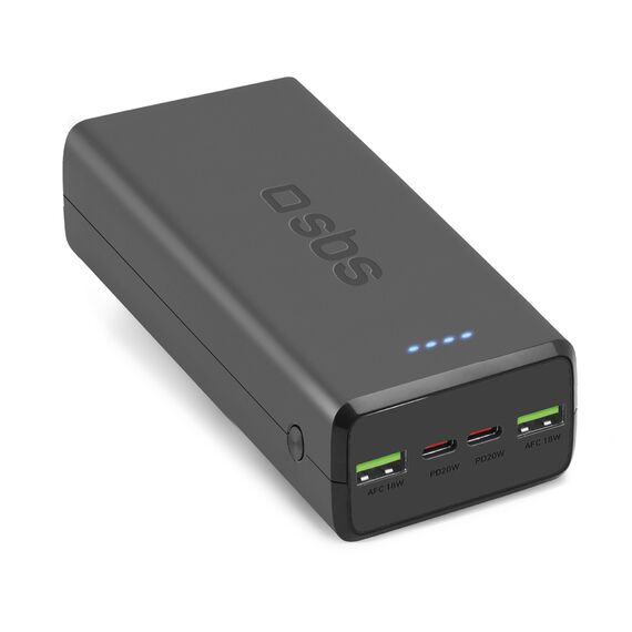 Powerbank SBS TTBB30000PD20K 30000 mAh 2 x USB-C 2 x USB-A - black - Powerbanks - Smartphone Chargers - Techbox