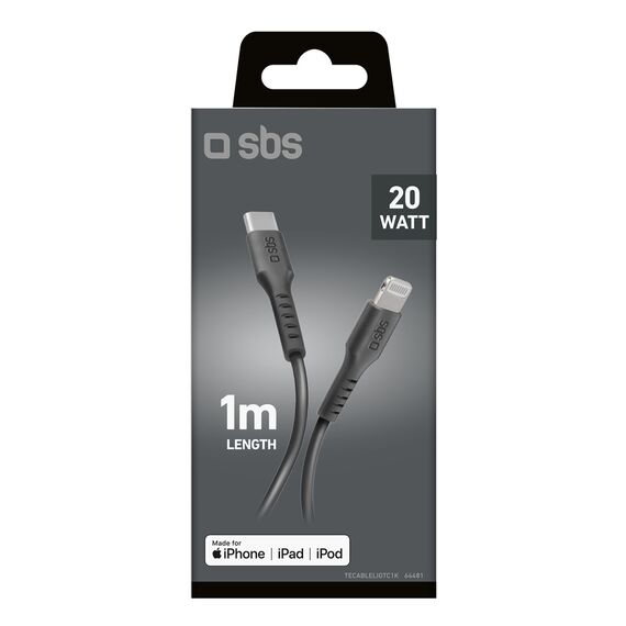 SBS TECABLELIGTC1K USB-C - Lightning cable 1m - black - Cables & Adapters - Cables & Accessories - Techbox