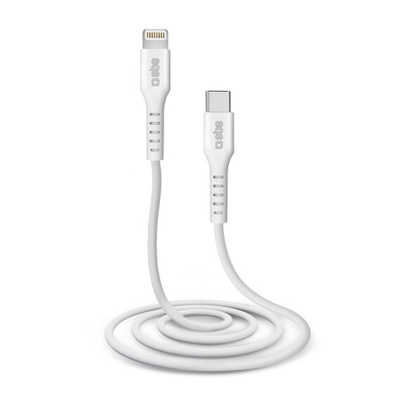 SBS TECABLELIGTC1W USB-C - Lightning Cable MFi Certified, 1m - White | Techbox