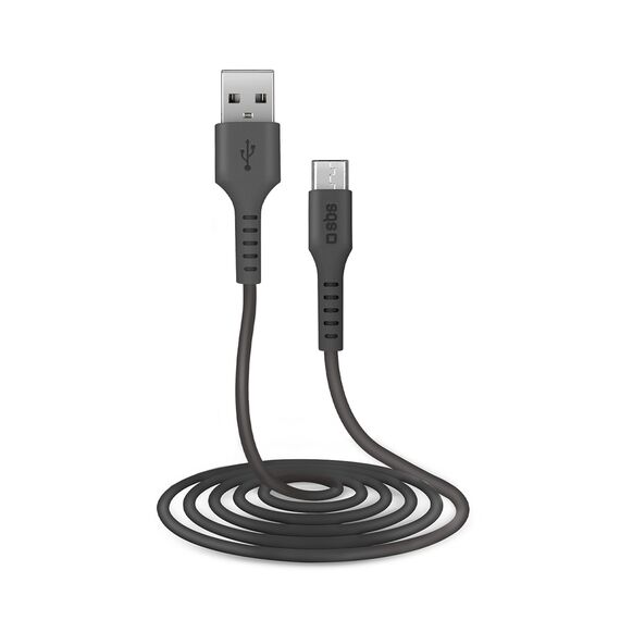 SBS TECABLEMICRO2K USB-A - Micro-USB Cable 2 m - Black | Techbox
