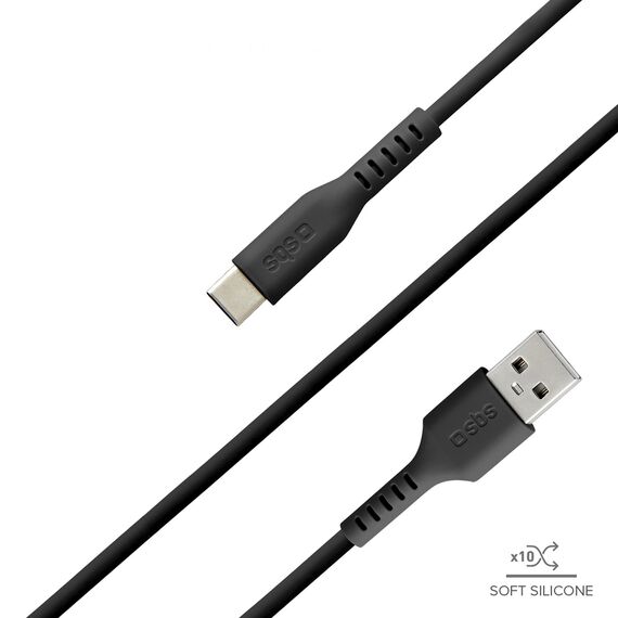 SBS TECABLEMICROC15K USB-A - USB-C Cable 1.5m - Black - Cables & Adapters - Cables & Accessories - Techbox