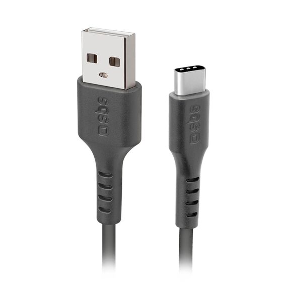 SBS TECABLETC220K USB-A - USB-C Cable 2 m - Black | Techbox