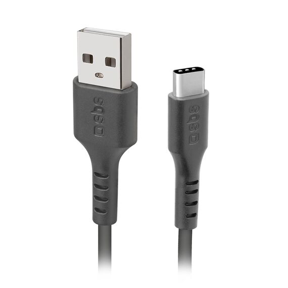 SBS TECABLETC3MTK USB-A - USB-C Cable 3m - Black - Cables & Adapters - Cables & Accessories - Techbox