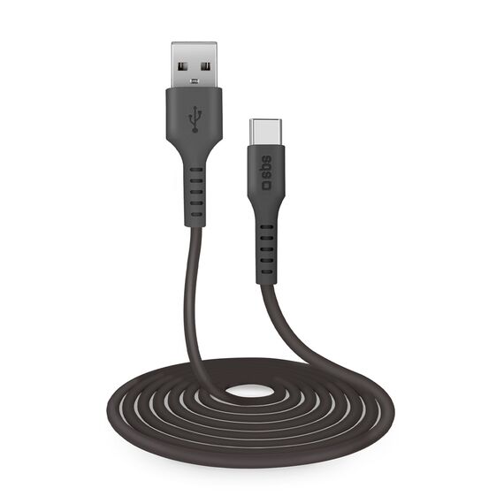 SBS TECABLETC3MTK USB-A - USB-C Cable 3m - Black - Cables & Adapters - Cables & Accessories - Techbox