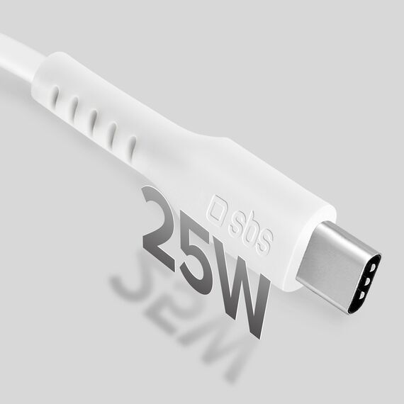 SBS TECABLETCC10W USB-C Cable - USB-C Power Delivery 25W 1 m - white | Techbox
