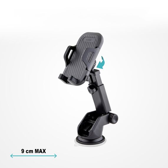 SBS TEHWSUPWIND smartphone holder telescopic with suction cup - black | Techbox