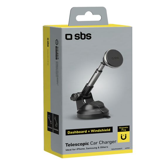 SBS TESUPMAGEXT Telescopic Smartphone Holder Compatible with MagSafe - Black | Techbox