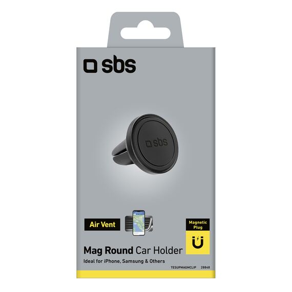 SBS TESUPMAGMCLIP smartphone holder magnetic, for air vent - black | Techbox