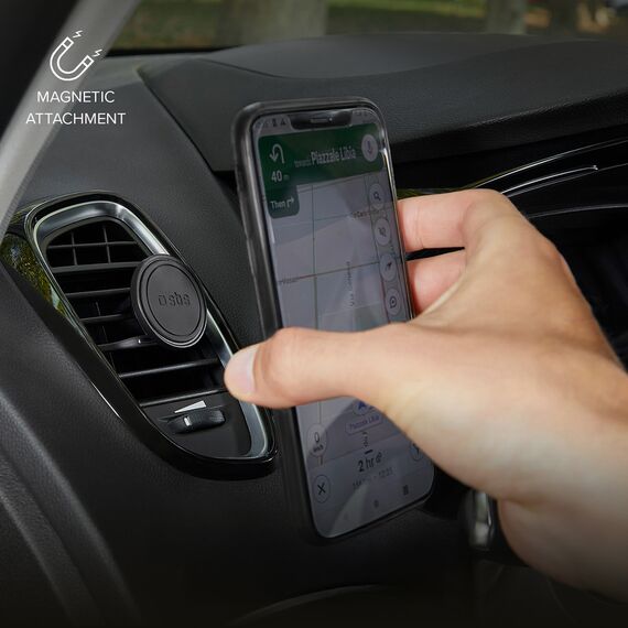 SBS TESUPMAGMCLIP smartphone holder magnetic, for air vent - black | Techbox