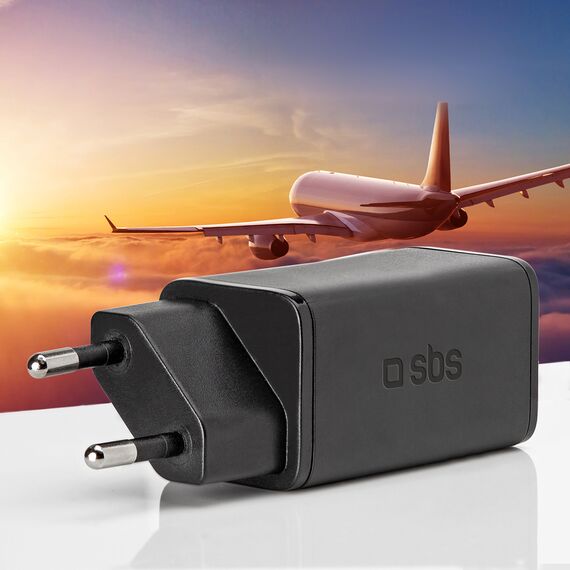 SBS TETRGAN1C65W 65W GaN Power Delivery Charger - Black - Travel Chargers - Smartphone Chargers - Techbox