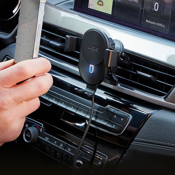 Smartphone holder with inductive charger SBS TESUPWIR10CLIPSTG 10W - black | Techbox