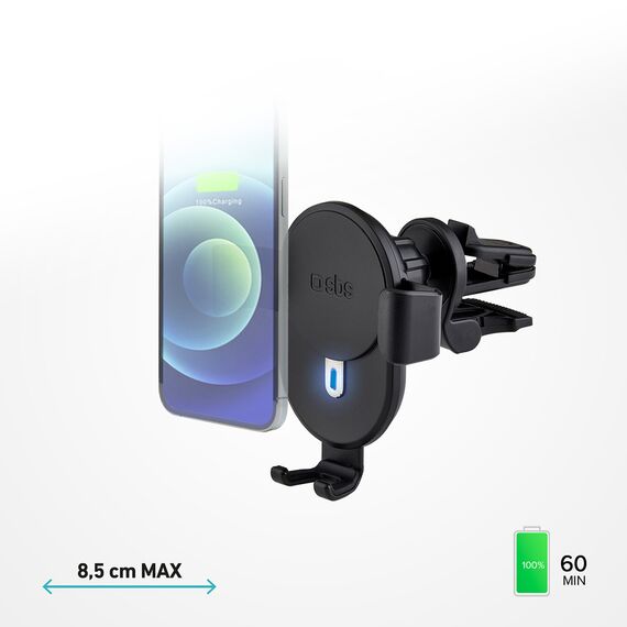 Smartphone holder with inductive charger SBS TESUPWIR10CLIPSTG 10W - black | Techbox