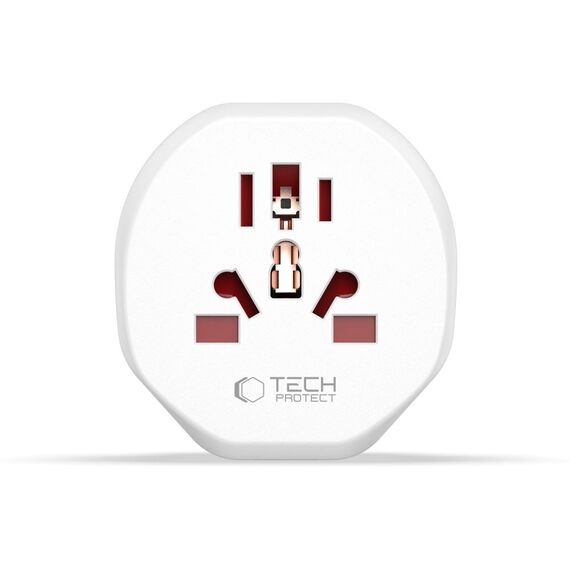Tech-Protect Universal Travel Adapter to EU - white - Cables & Adapters - Cables & Accessories - Techbox