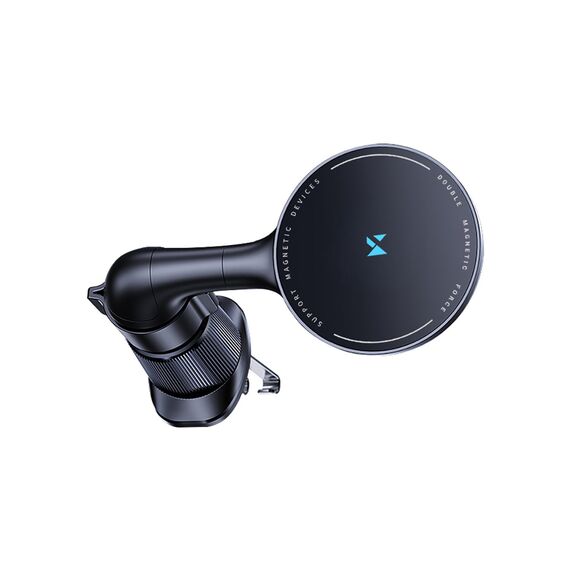 Wozinsky WCT5-6S4Y Car Holder with Qi/MagSafe 15W Inductive Charger for Air Vent - Black | Techbox