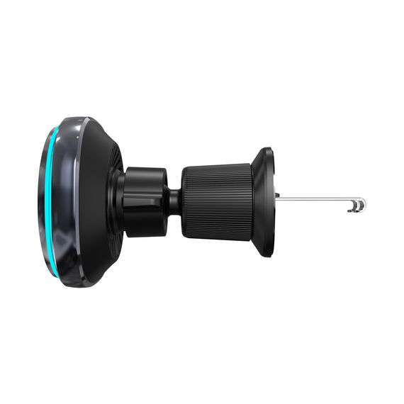 Wozinsky WCT5-Q6S2Y Car Holder with Qi/MagSafe 15W Inductive Charger for Ventilation Grill with Fan - Black