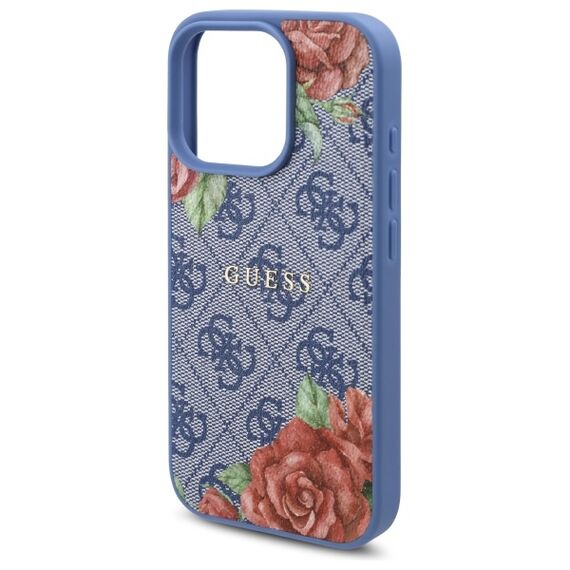 Guess 4G Flowers Print MagSafe case for iPhone 16 Pro Max - blue | Techbox