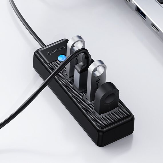 Hub Orico PW4U-U3 USB-A / 4x USB-A 3.0 - black | Techbox