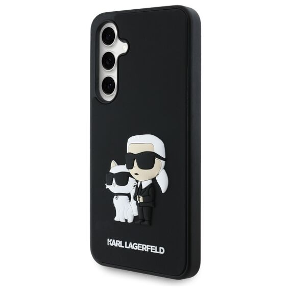 Karl Lagerfeld 3D Rubber Karl&amp;Choupette Case for Samsung Galaxy S24 FE - Black | Techbox