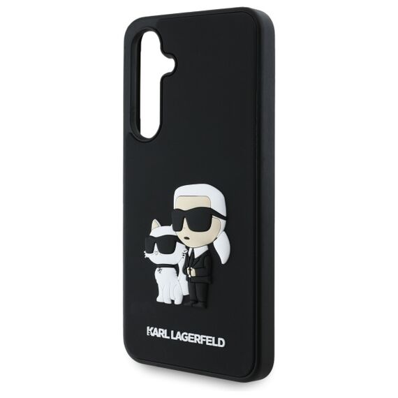 Karl Lagerfeld 3D Rubber Karl&amp;Choupette Case for Samsung Galaxy S24 FE - Black | Techbox
