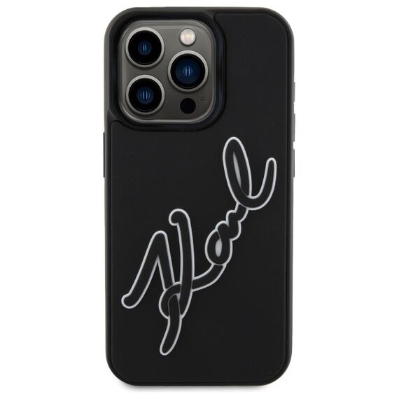 Karl Lagerfeld 3D Rubber Signature Case for iPhone 15 Pro Max - Black - Uncategorized Cases (2) - Cases - Techbox