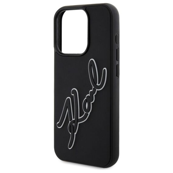 Karl Lagerfeld 3D Rubber Signature Case for iPhone 15 Pro Max - Black - Uncategorized Cases (2) - Cases - Techbox