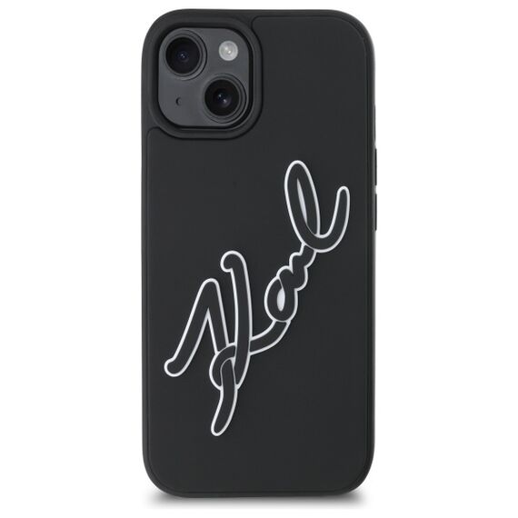 Karl Lagerfeld 3D Rubber Signature iPhone 15 Case - Black - Uncategorized Cases (2) - Cases - Techbox