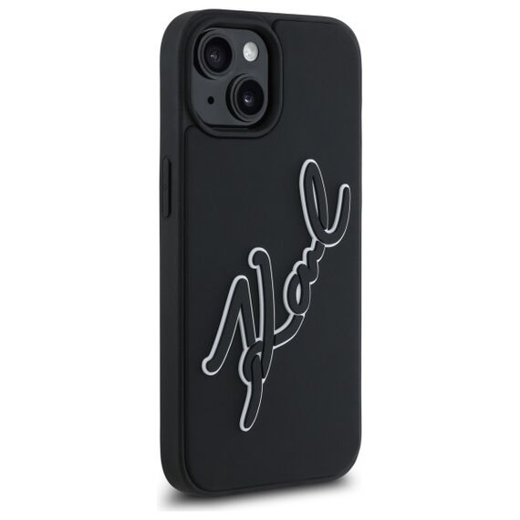 Karl Lagerfeld 3D Rubber Signature iPhone 15 Case - Black - Uncategorized Cases (2) - Cases - Techbox