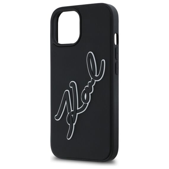 Karl Lagerfeld 3D Rubber Signature iPhone 15 Case - Black - Uncategorized Cases (2) - Cases - Techbox