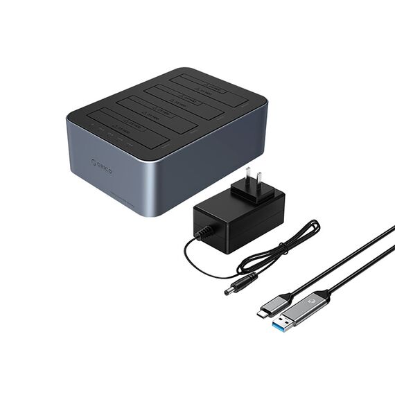 Orico 6646C3-C 4-Drive Docking Station with Offline Clone Function 2.5"/3.5" SATA HDD/SSD - Gray - Cases & Accessories - Hard Drives - Techbox