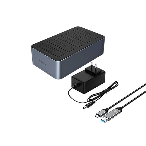 Orico 6656C3-C 5-Bay Docking Station with Offline Clone Function 2.5"/3.5" SATA HDD/SSD - Gray - Cases & Accessories - Hard Drives - Techbox