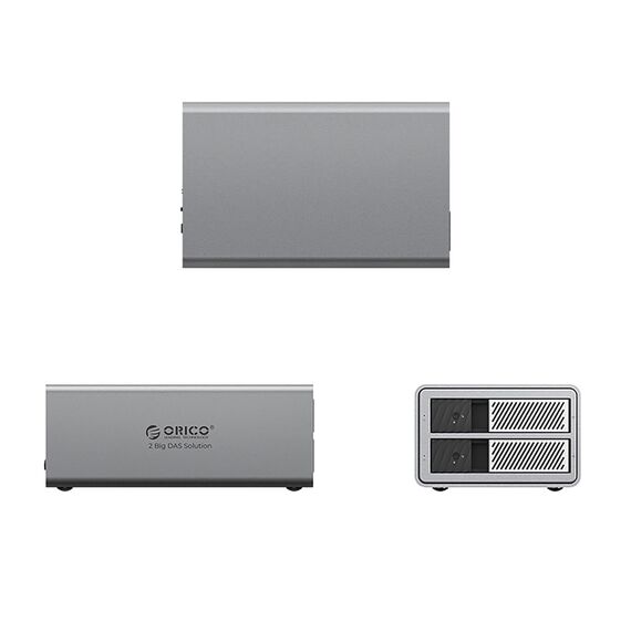 Orico 9828RU3 2 Big DAS Solution ProRAID Disk Array for 2 2.5"/3.5" SATA HDD/SSD Drives with RAID Controller - Gray - Cases & Accessories - Hard Drives - Techbox