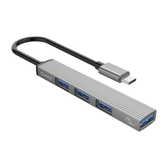 Orico AH-13 USB-C Hub Docking Station 1x USB-A 3.0 + 3x USB-A 2.0 - Gray - USB Hubs & Card Readers - Peripherals - Techbox
