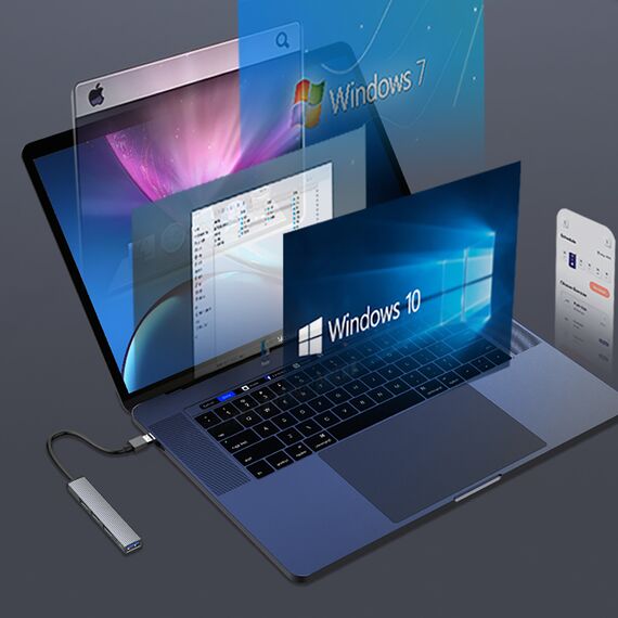 Orico AH-A13 USB-A Hub Docking Station 1x USB-A 3.0 + 3x USB-A 2.0 - Gray | Techbox